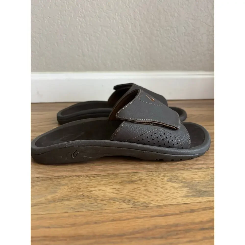 Olakai Nalu Men’s Versatile Slide Sandals Brown Size 9